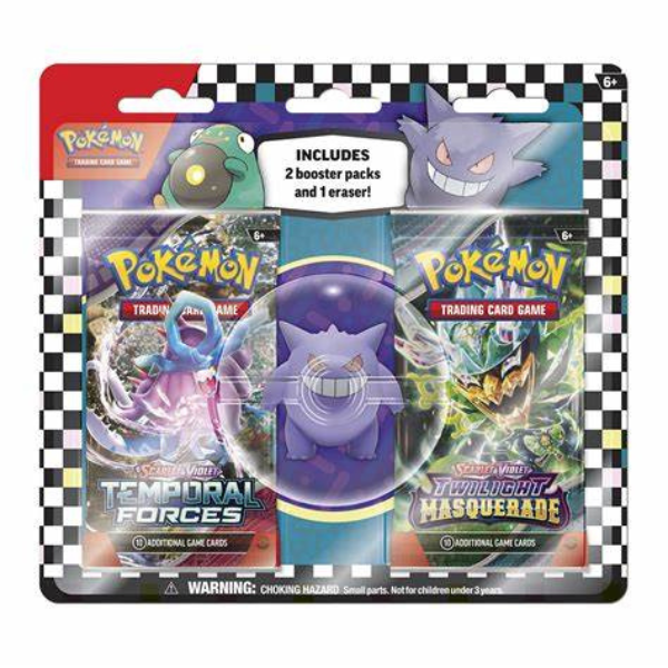 Pokemon | Eraser | 2 Pack Blister | Gengar