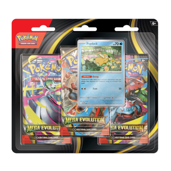 Pokemon | Mega Evolutions | 3 Pack Blister Psyduck | PRE-ORDER