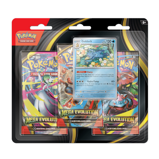 Pokemon | Mega Evolutions | 3 Pack Blister Golduck | PRE-ORDER